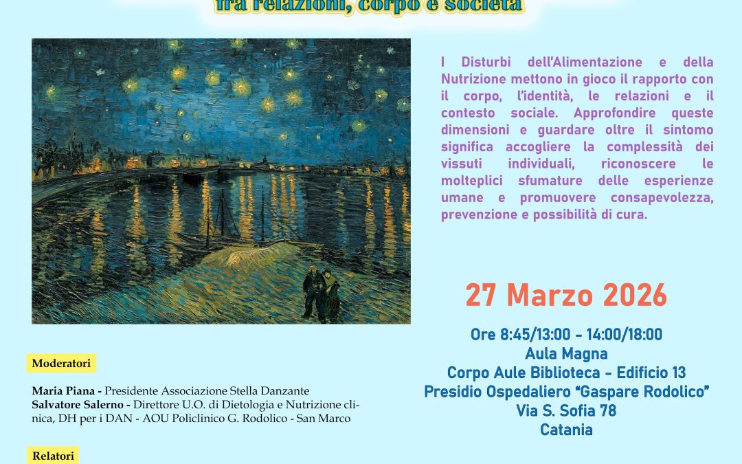 C’è tutto un Mondo Intorno – I Disturbi dell’Alimentazione e della Nutrizione fra relazioni, corpo e società – 27 Marzo 2026 Catania